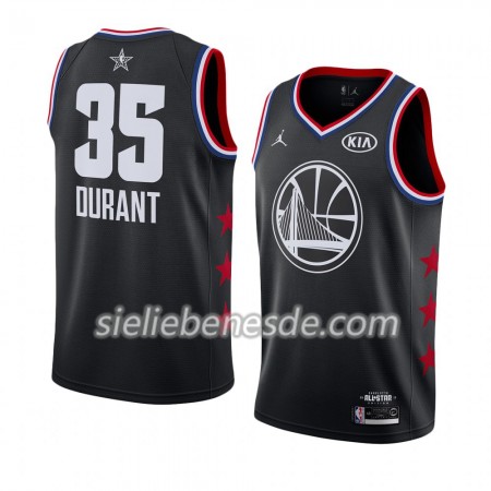 Herren NBA Golden State Warriors Trikot Kevin Durant 35 2019 All-Star Jordan Brand Schwarz Swingman